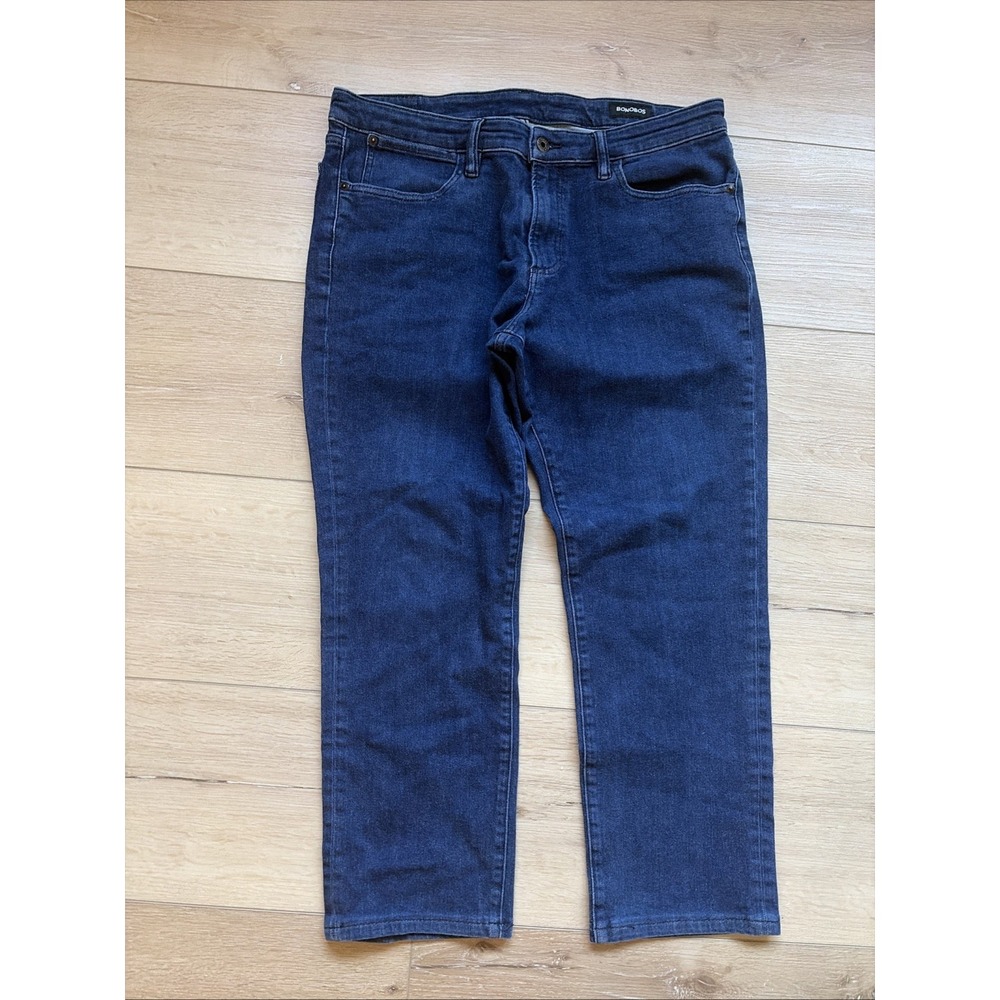 Bonobos Straight Fit Jeans Dark Wash Blue Denim Men's Size 36x27.5